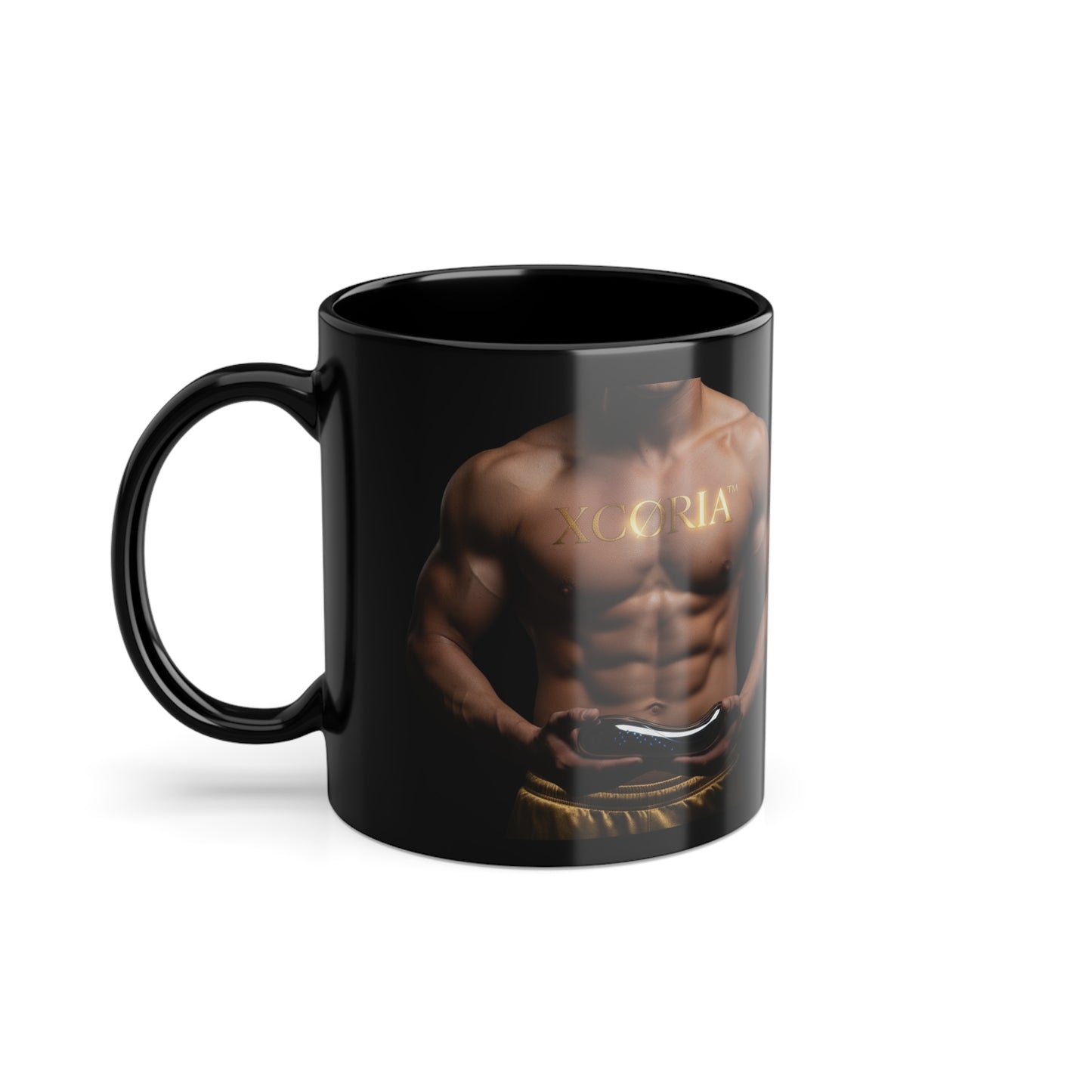 XCØRIA™ Black Coffee Cup – Tazza in Ceramica Nera 11oz (Design Exclusive)