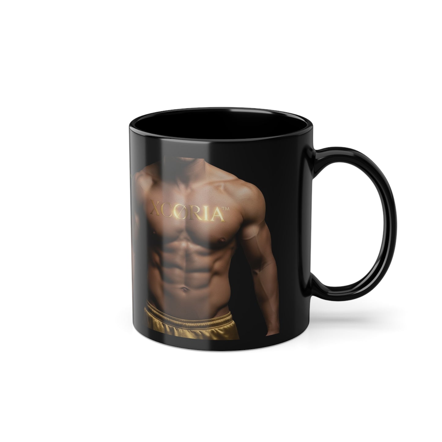 XCØRIA™ Black Coffee Cup – Tazza in Ceramica Nera 11oz (Design Exclusive)